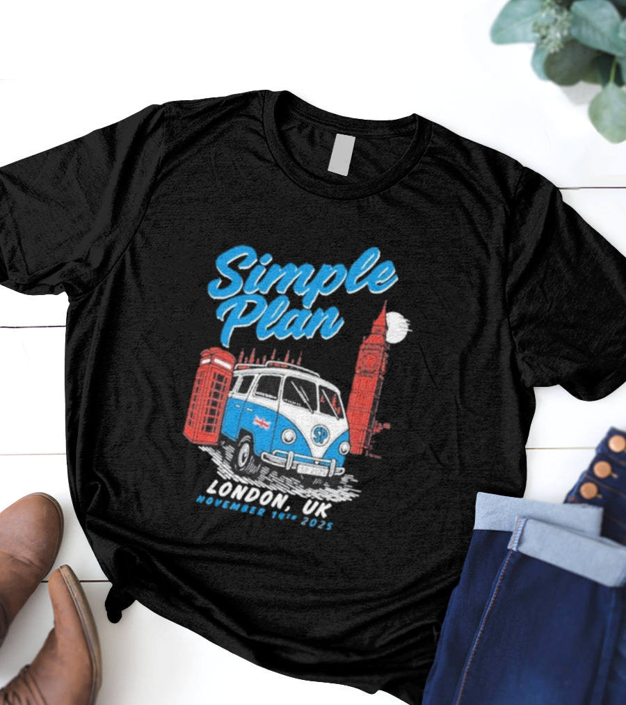 Simple Plan London UK November 14th 2025 Van Big Ben T-Shirt