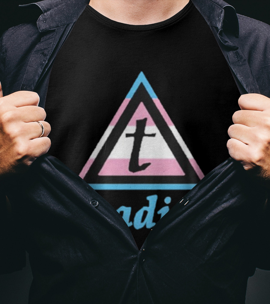 Toadies Trans Flag Triangle Pattern T-Shirt