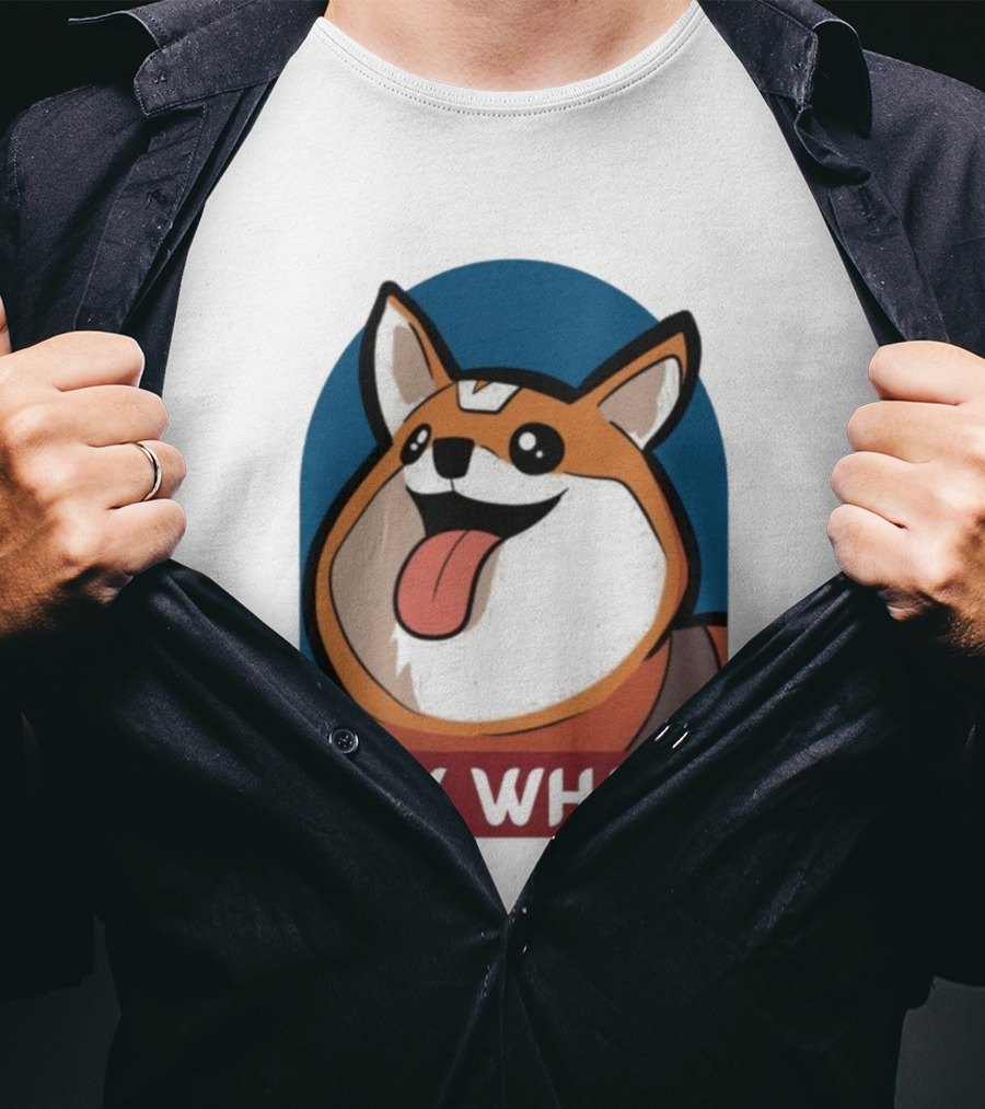Bobbeigh HypePup Say What Cute Corgi Face With Tongue Out T-Shirt