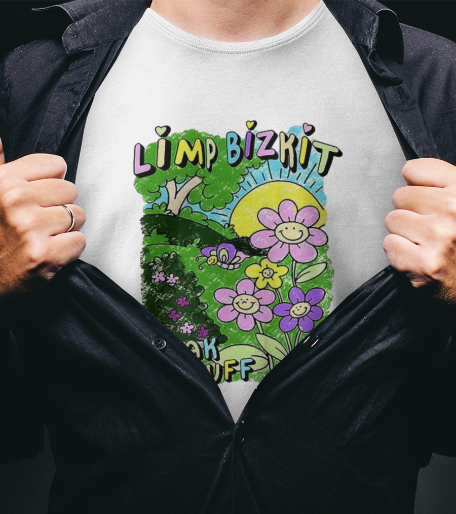 Limp Bizkit Break Stuff Flower Sun Tree Hand Drawn Paintings T-Shirt
