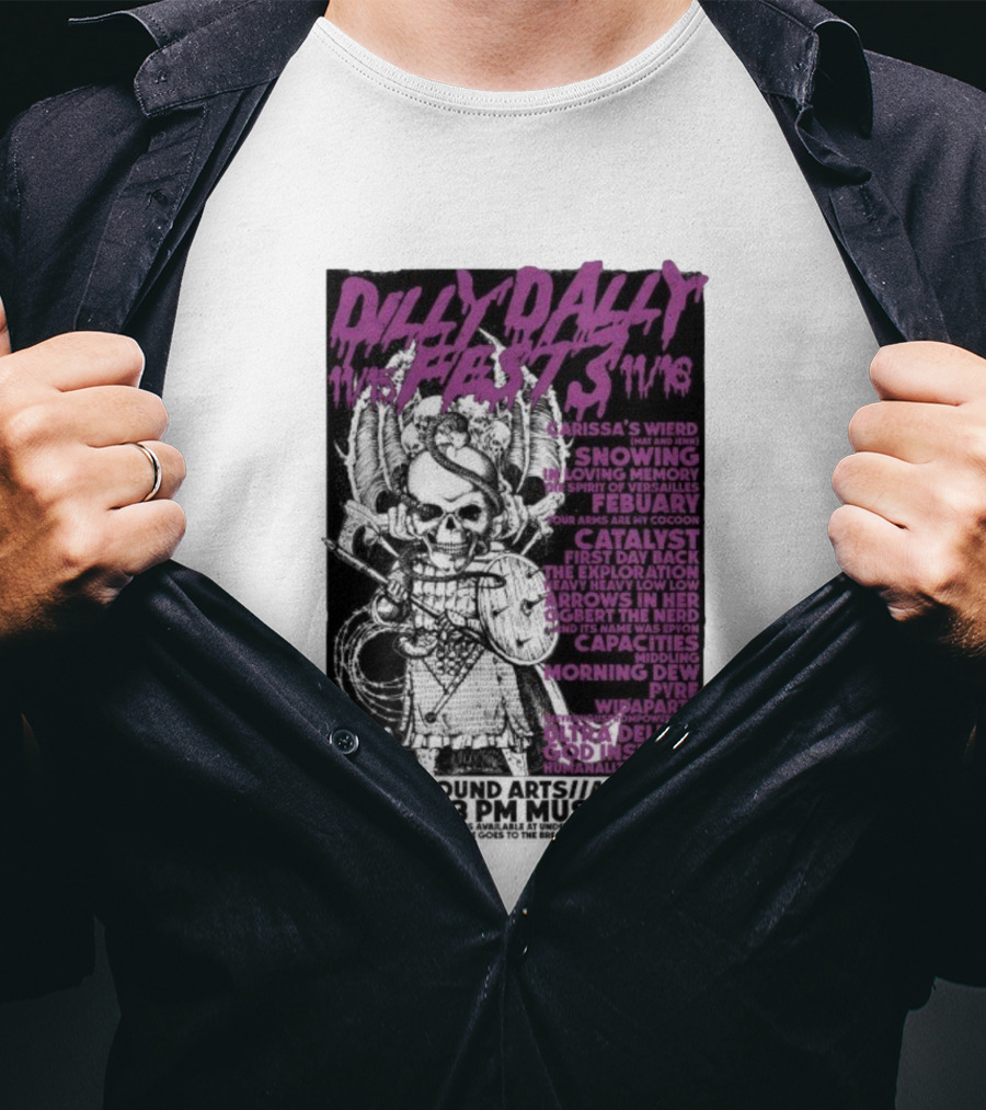 Dilly Dally Fest 2025 Philadelphia Featuring Carissa's Wierd Snõõwing And More T-Shirt