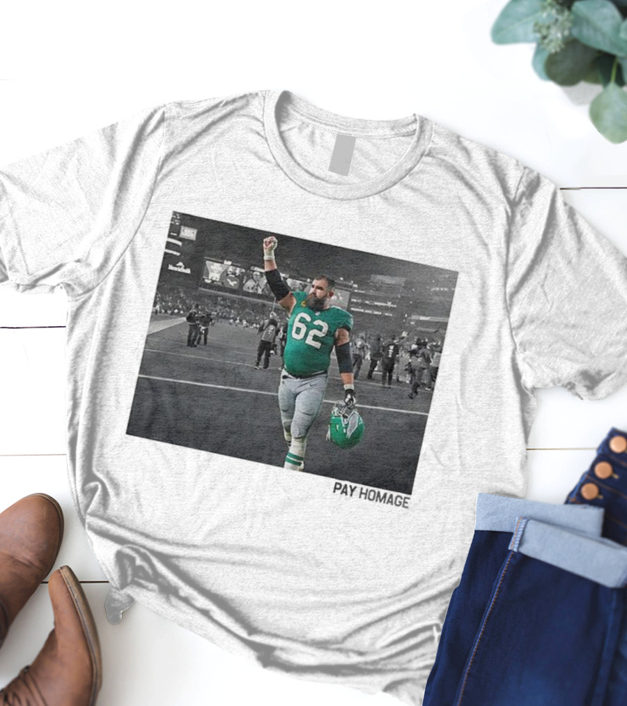Jason Kelce Philadelphia Eagles NFL Number 62 Giants Stadium Victory T-Shirt
