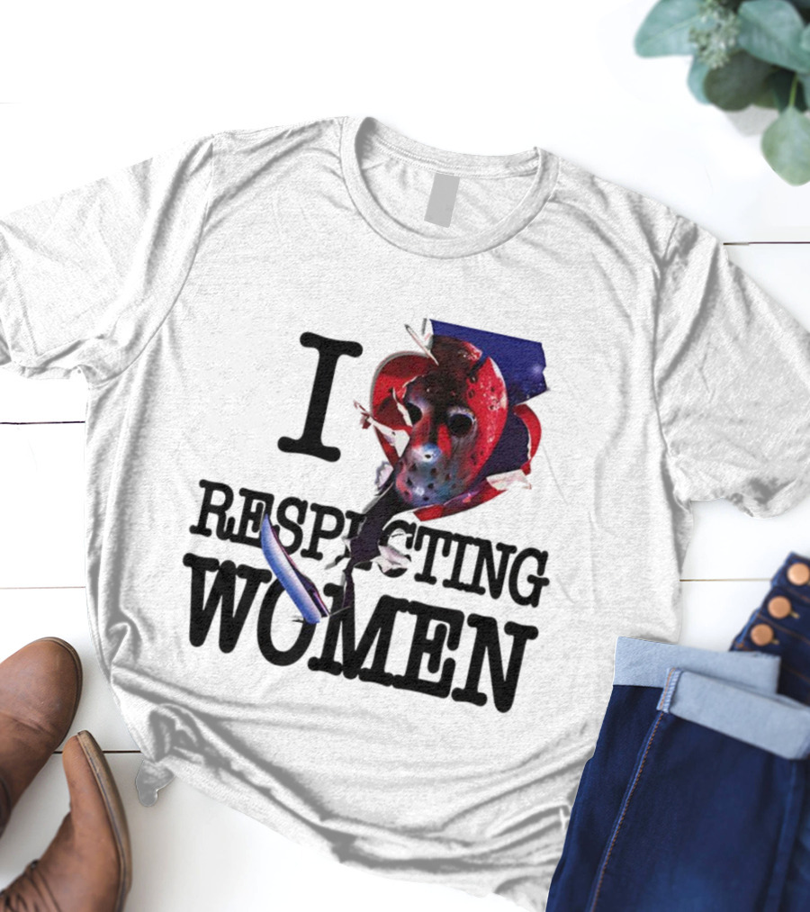 Jason Voorhees I Love Respecting Women Mask Knife T-Shirt