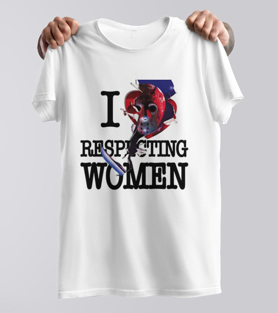 Jason Voorhees I Love Respecting Women Mask Knife T-Shirt