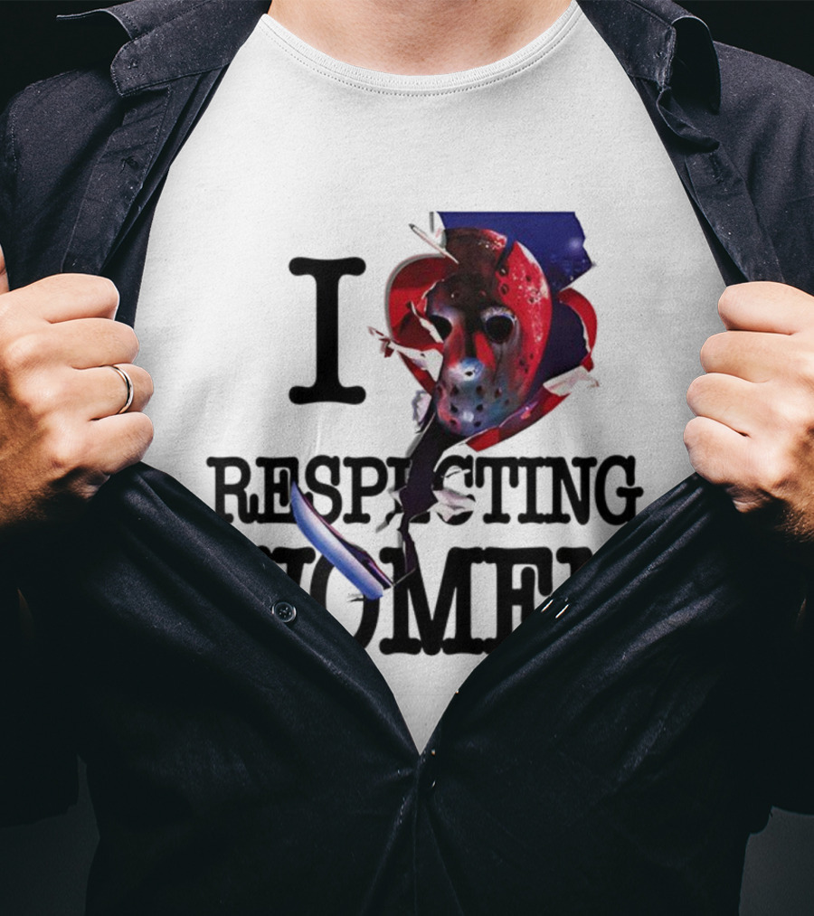 Jason Voorhees I Love Respecting Women Mask Knife T-Shirt