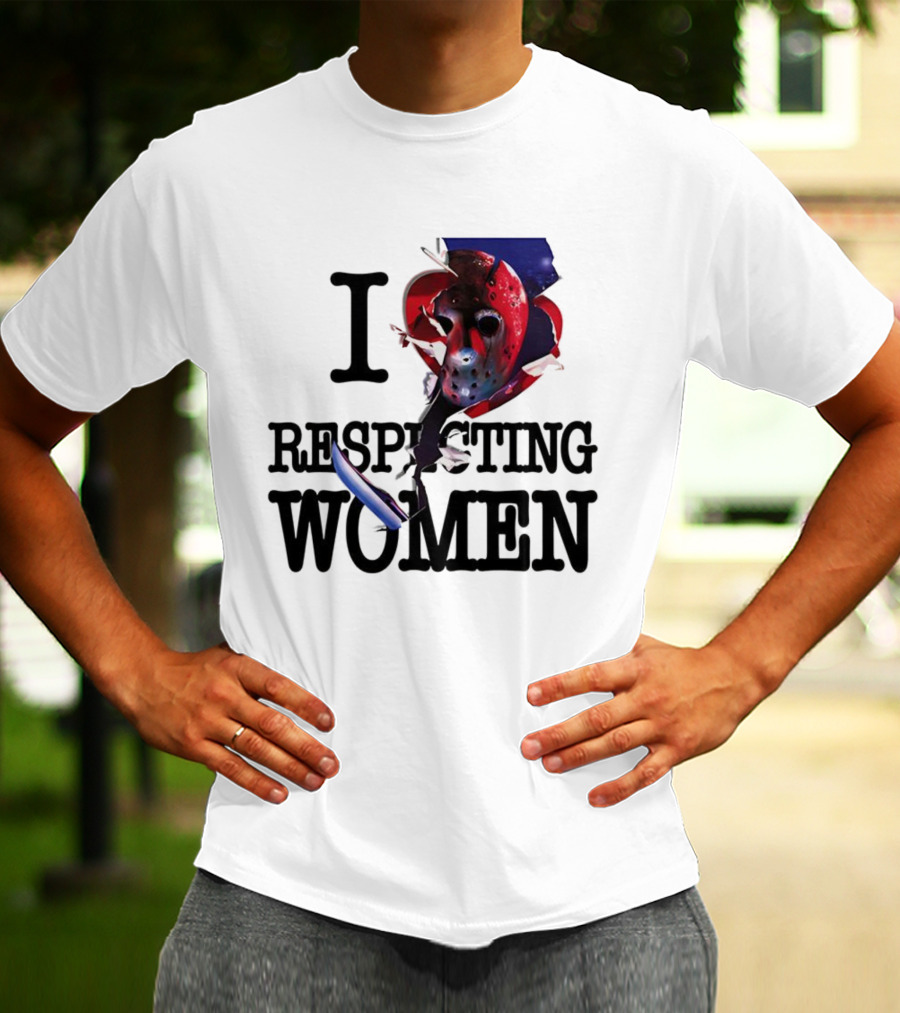 Jason Voorhees I Love Respecting Women Mask Knife T-Shirt