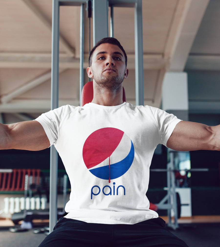 Pain Pepsi Dripping Circle Parody T-Shirt
