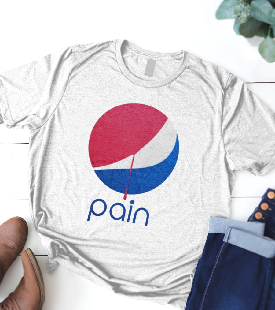 Pain Pepsi Dripping Circle Parody T-Shirt