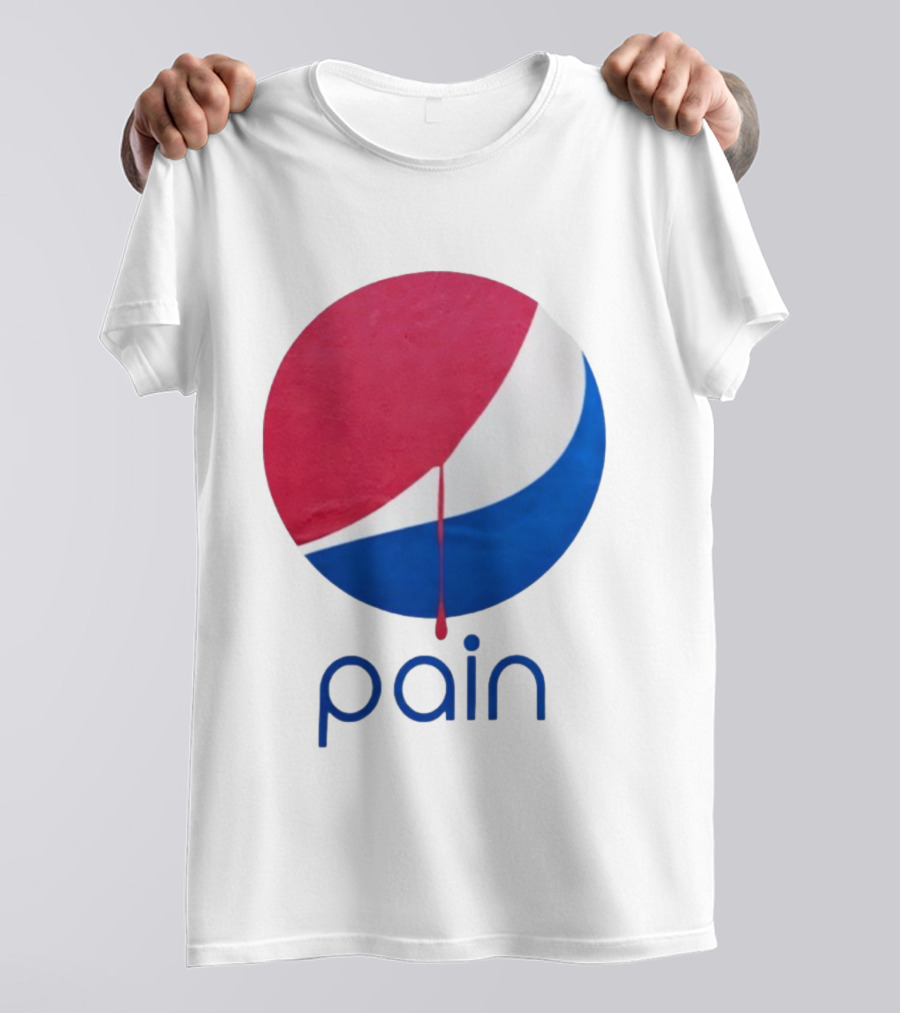 Pain Pepsi Dripping Circle Parody T-Shirt