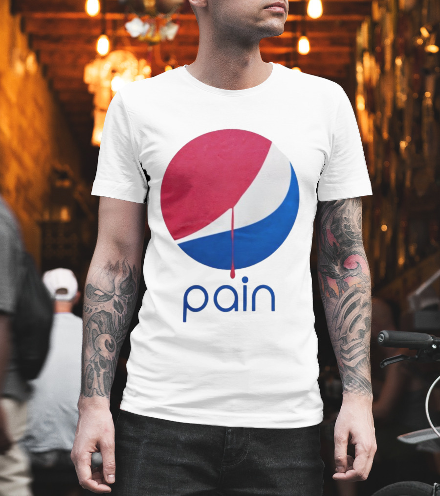 Pain Pepsi Dripping Circle Parody T-Shirt