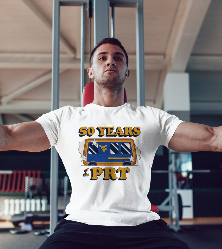 West Virginia 50 Years Of The PRT Celebration With Iconic WV Transit Design T-Shirt