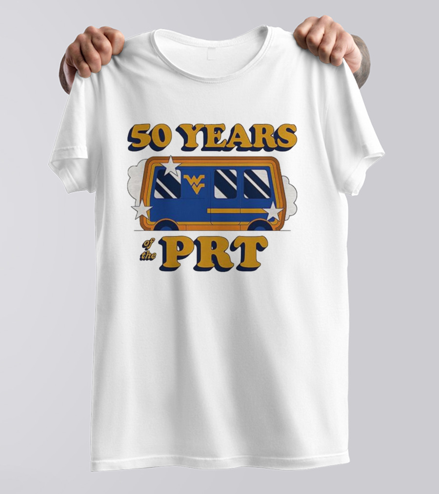 West Virginia 50 Years Of The PRT Celebration With Iconic WV Transit Design T-Shirt