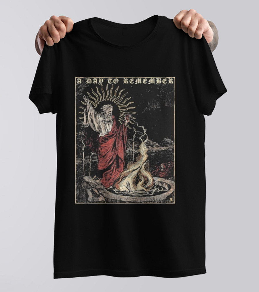 A Day To Remember Silence Graphic With Prophet And Fire Scene T-Shirt