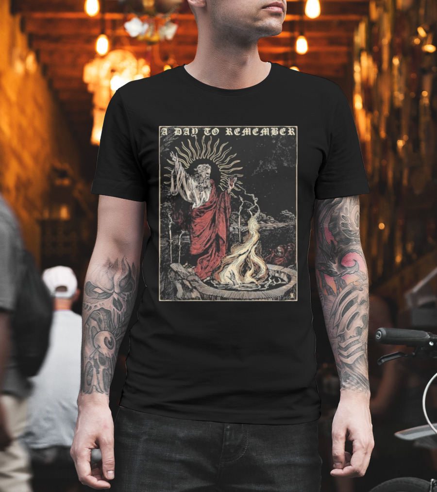 A Day To Remember Silence Graphic With Prophet And Fire Scene T-Shirt