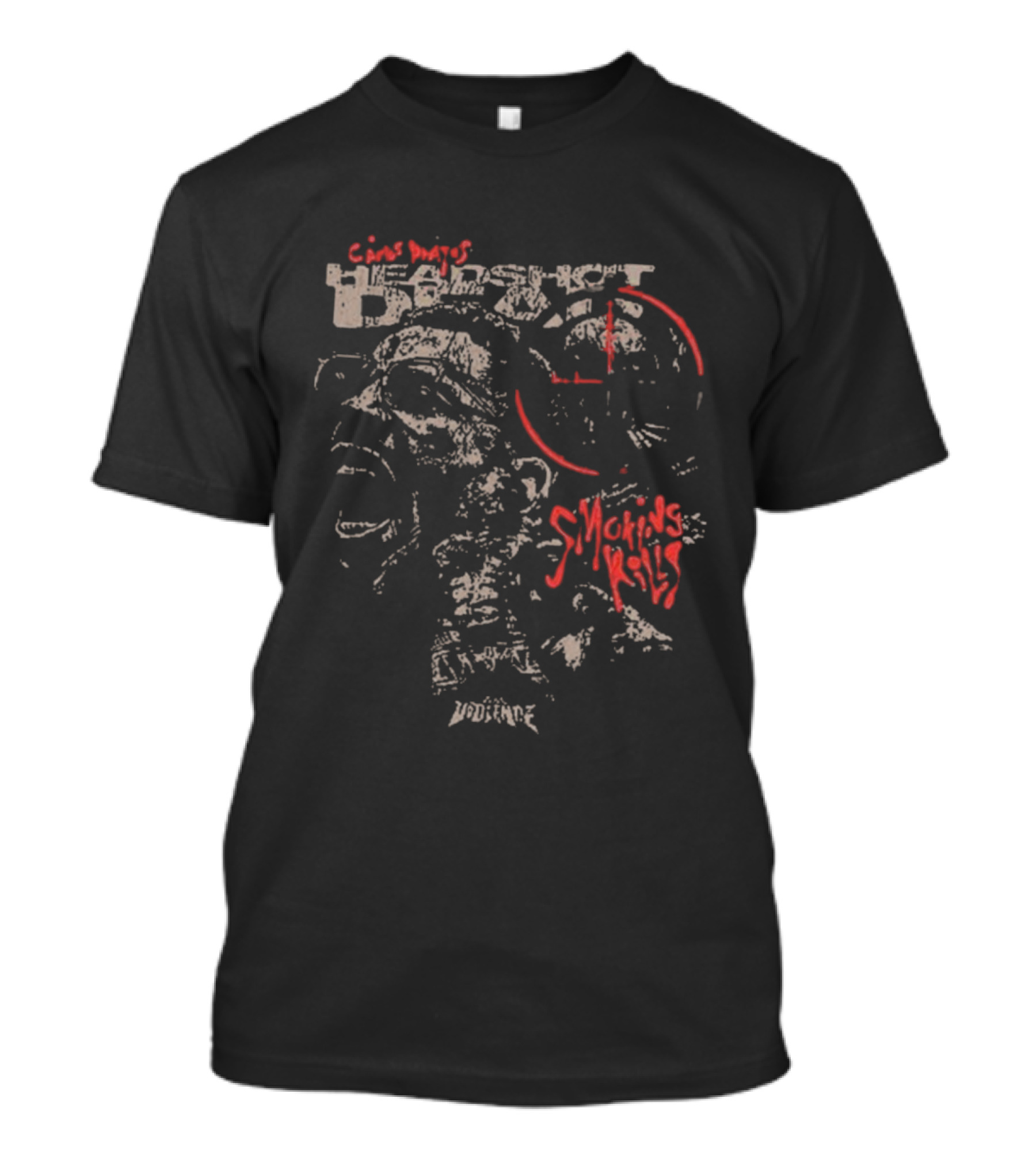 Carlos Prates Headshot Smoking Kills Full Violence Mood Red Markings T-Shirt