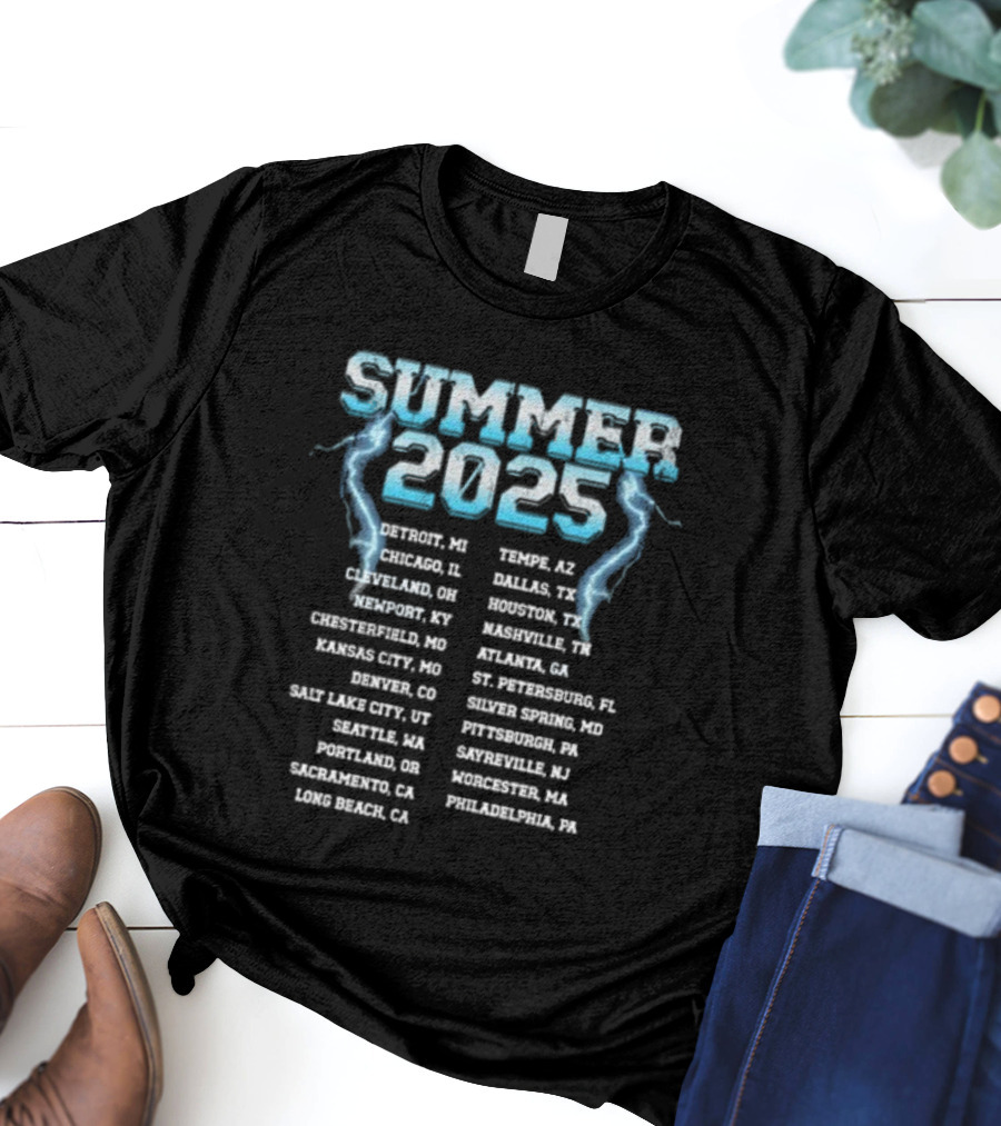 Arrows In Action Summer 2025 Tour Dates And Locations T-Shirt