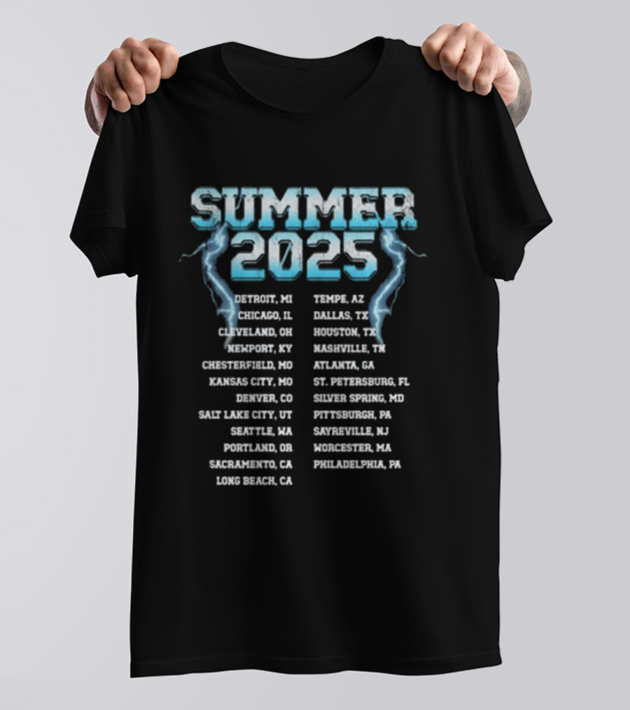 Arrows In Action Summer 2025 Tour Dates And Locations T-Shirt