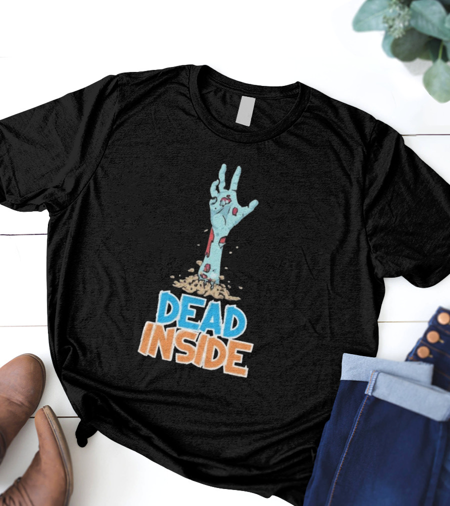 Zombie Hand Rising Dead Inside Halloween T-Shirt