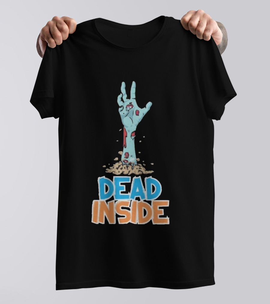 Zombie Hand Rising Dead Inside Halloween T-Shirt
