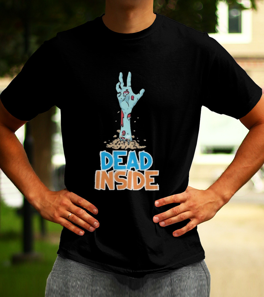 Zombie Hand Rising Dead Inside Halloween T-Shirt
