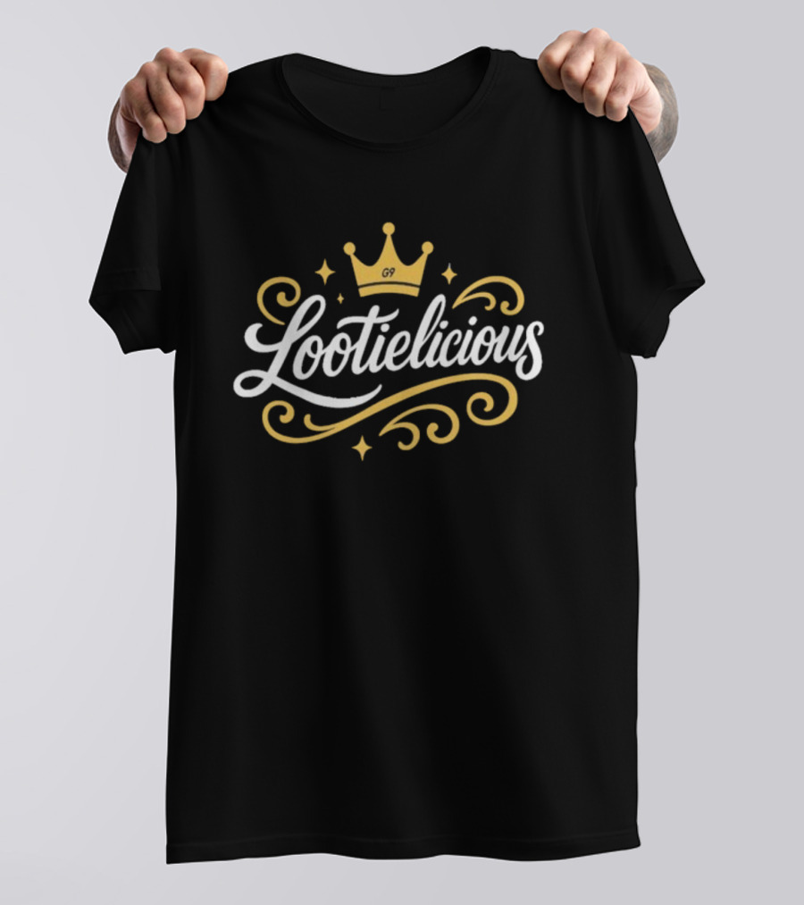 Lootielicious G9 Crown Icon Golden Swirls T-Shirt