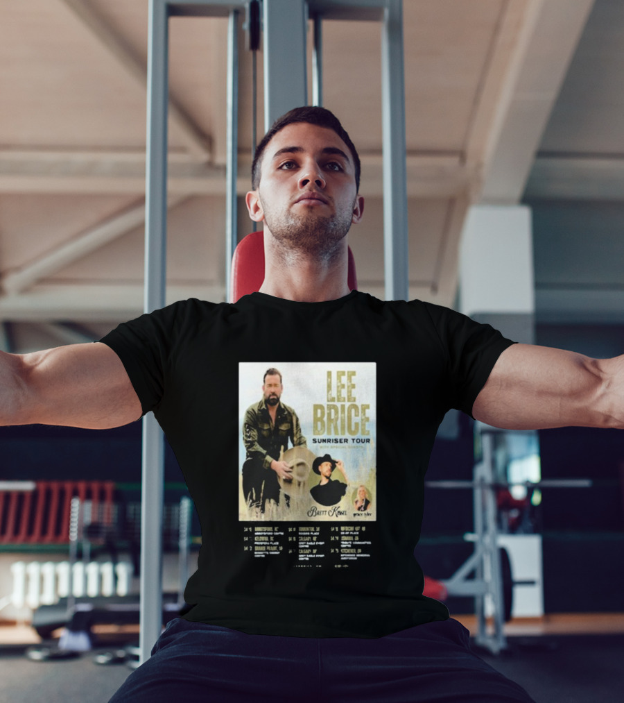 Lee Brice Sunriser Tour 2026 With Brett Kissel And Tenille Arts T-Shirt