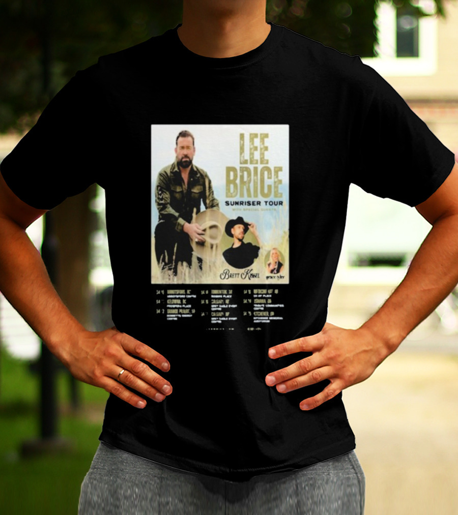 Lee Brice Sunriser Tour 2026 With Brett Kissel And Tenille Arts T-Shirt