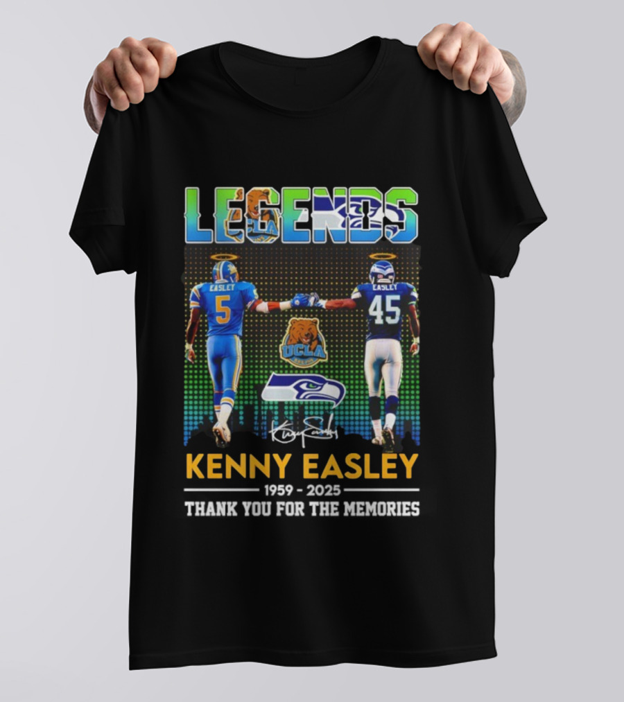 Kenny Easley Legends UCLA Bruins Seattle Seahawks Thank You For The Memories Signature T-Shirt