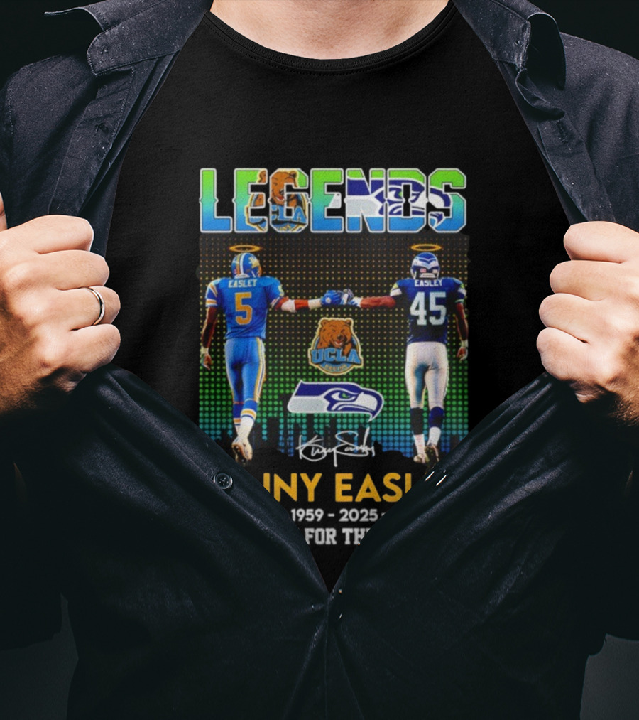 Kenny Easley Legends UCLA Bruins Seattle Seahawks Thank You For The Memories Signature T-Shirt