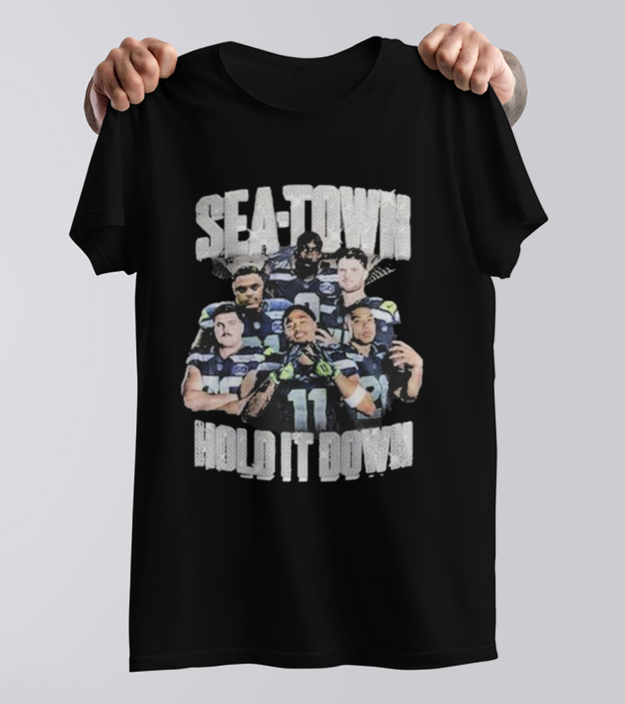 Seattle Seahawks Sea-Town Hold It Down Team Players T-Shirt