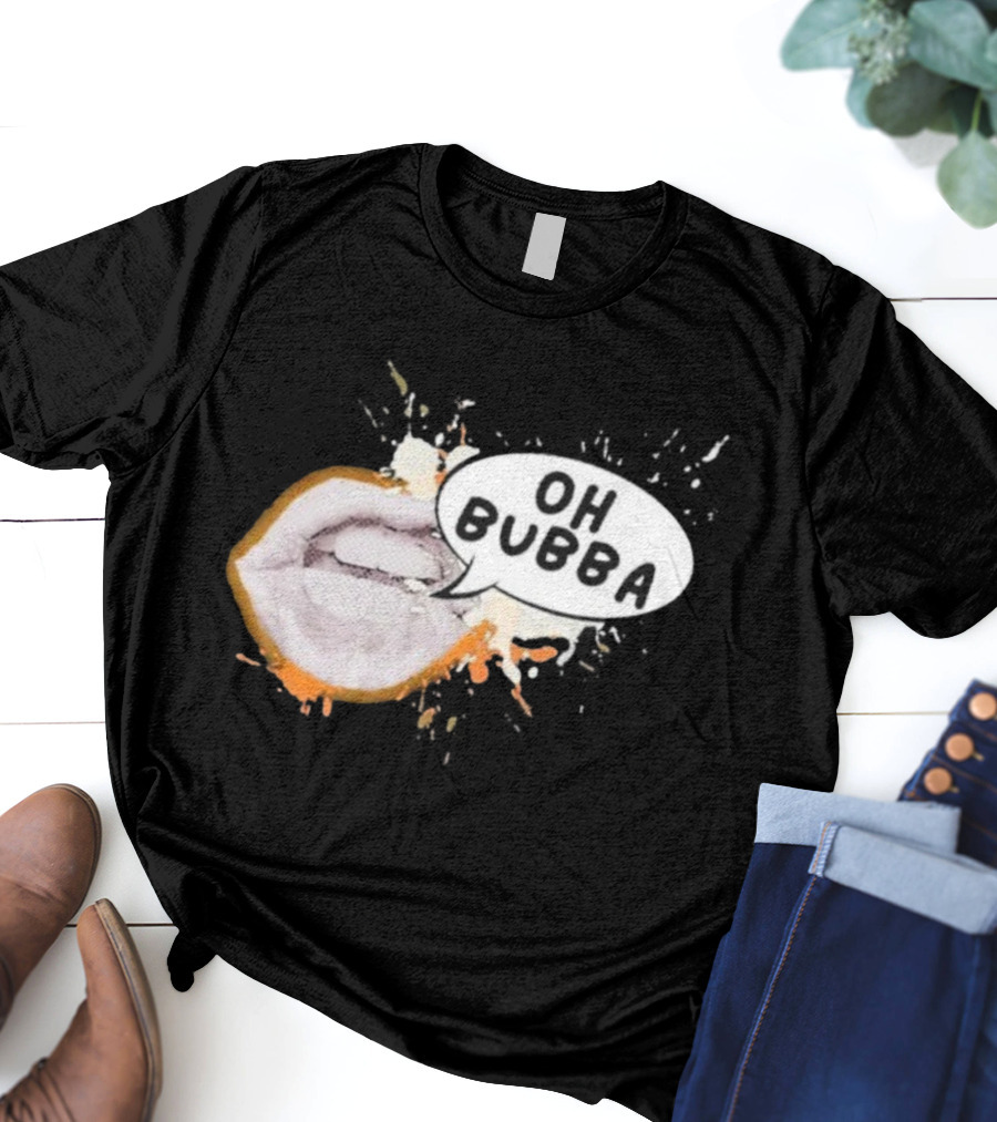 Oh Bubba Lips Speech Bubble Pop Art Style T-Shirt