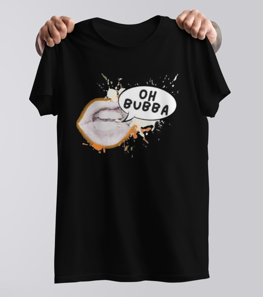 Oh Bubba Lips Speech Bubble Pop Art Style T-Shirt