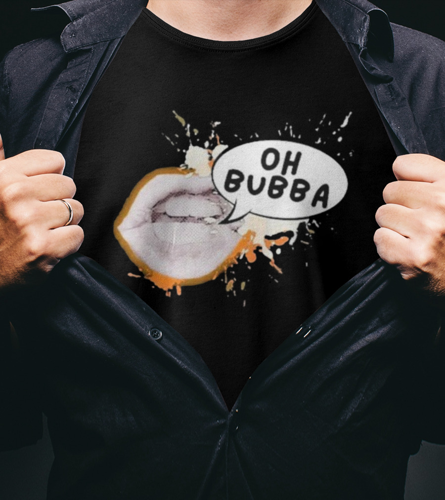 Oh Bubba Lips Speech Bubble Pop Art Style T-Shirt