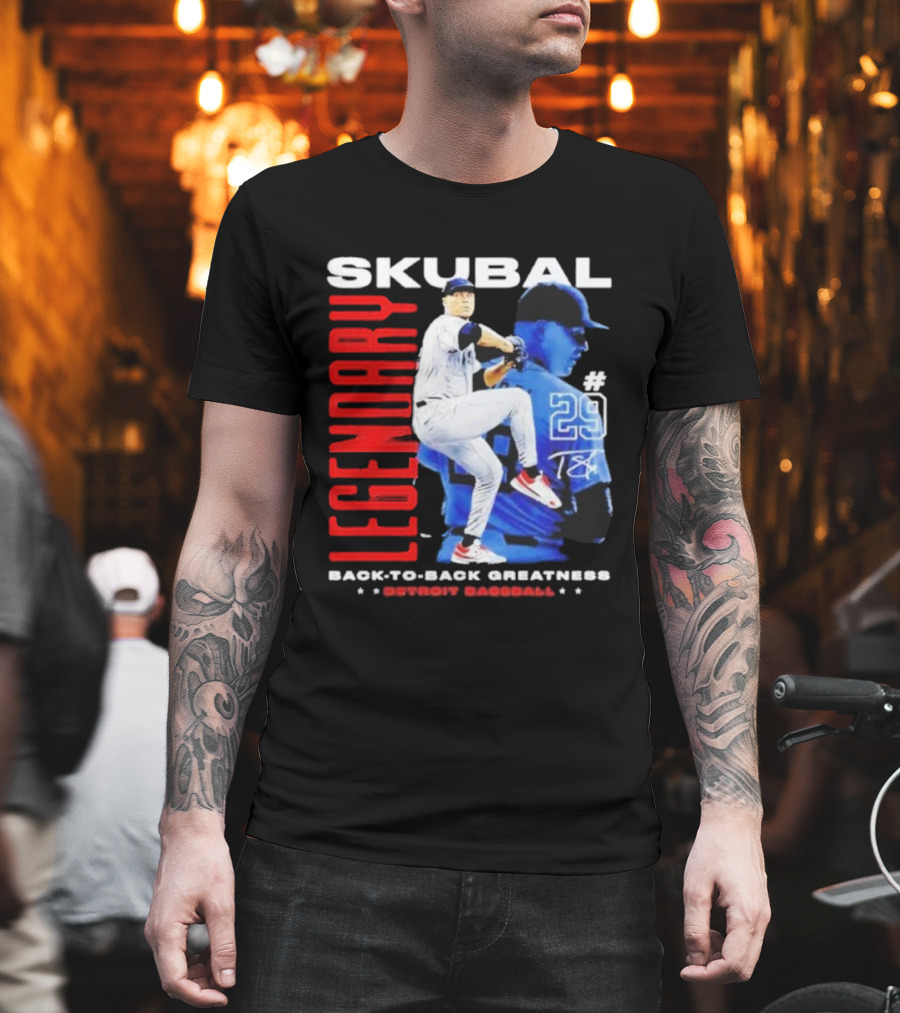Skubal Legendary Back-To-Back Greatness Detroit Baseball #29 T-Shirt