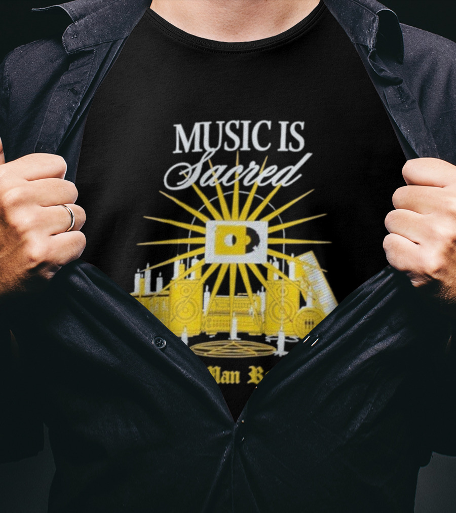 Third Man Records Music Is Sacred Sunburst Keyboard Speaker Icon T-Shirt