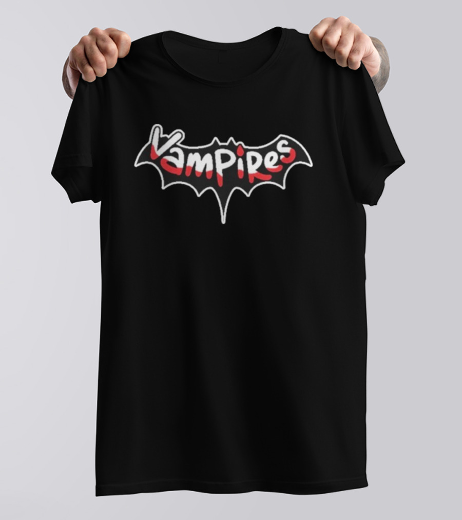 Vampires Smp Bat Wing Text Logo T-Shirt