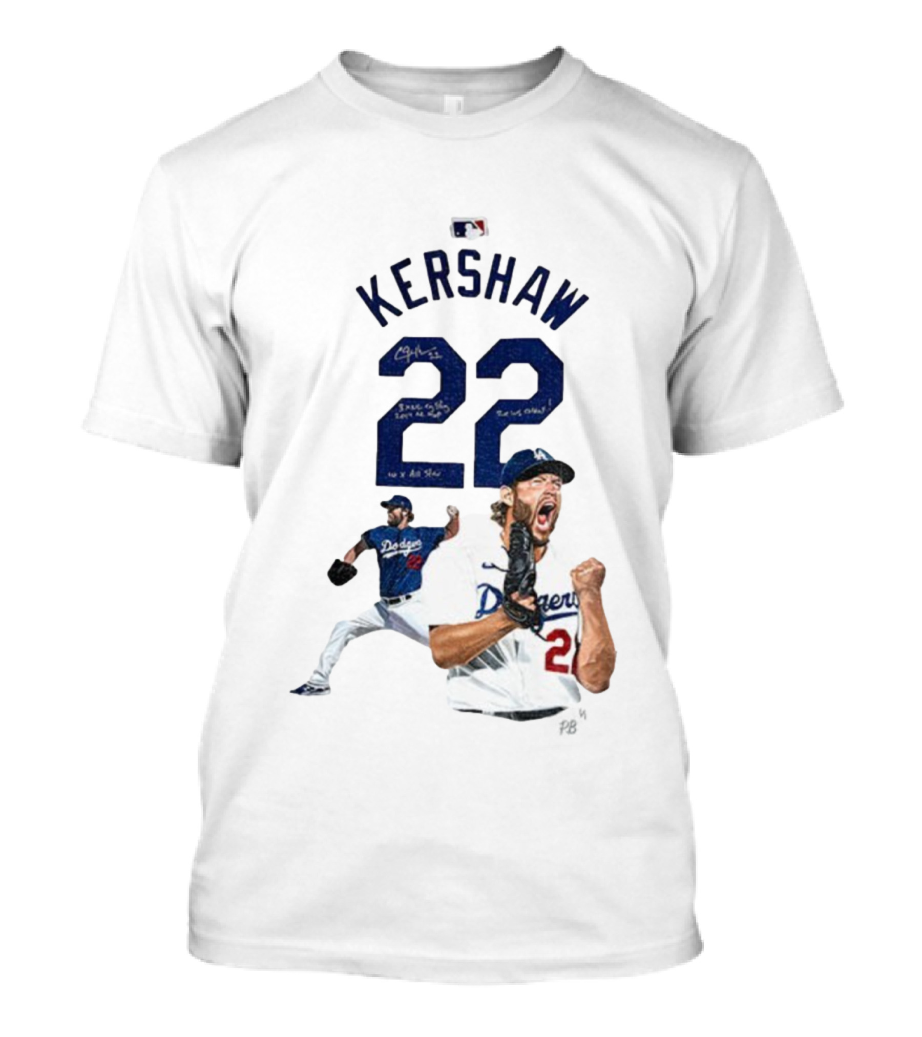 Kershaw 22 Los Angeles Dodgers MLB Signature Series MVP World Series Icon 2025 T-Shirt