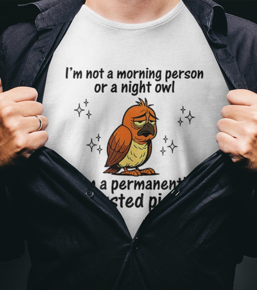 I'm Not A Morning Person Or Night Owl I'm A Permanently Exhausted Pigeon T-Shirt