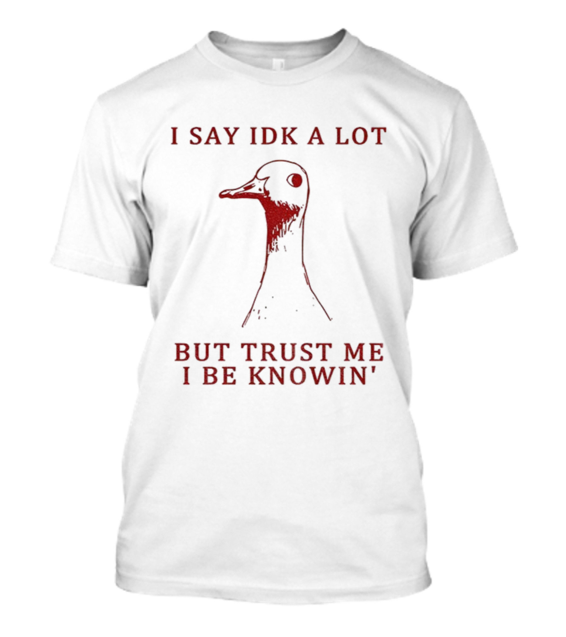 I Say IDK A Lot But Trust Me I Be Knowin' Goose T-Shirt