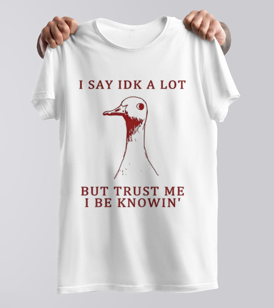 I Say IDK A Lot But Trust Me I Be Knowin' Goose T-Shirt