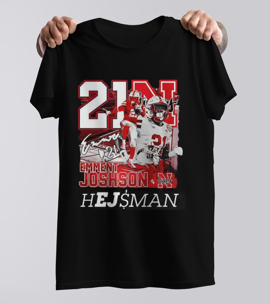 Emmett Johnson Nebraska Cornhuskers 21 Football Huskers Signature 21N T-Shirt