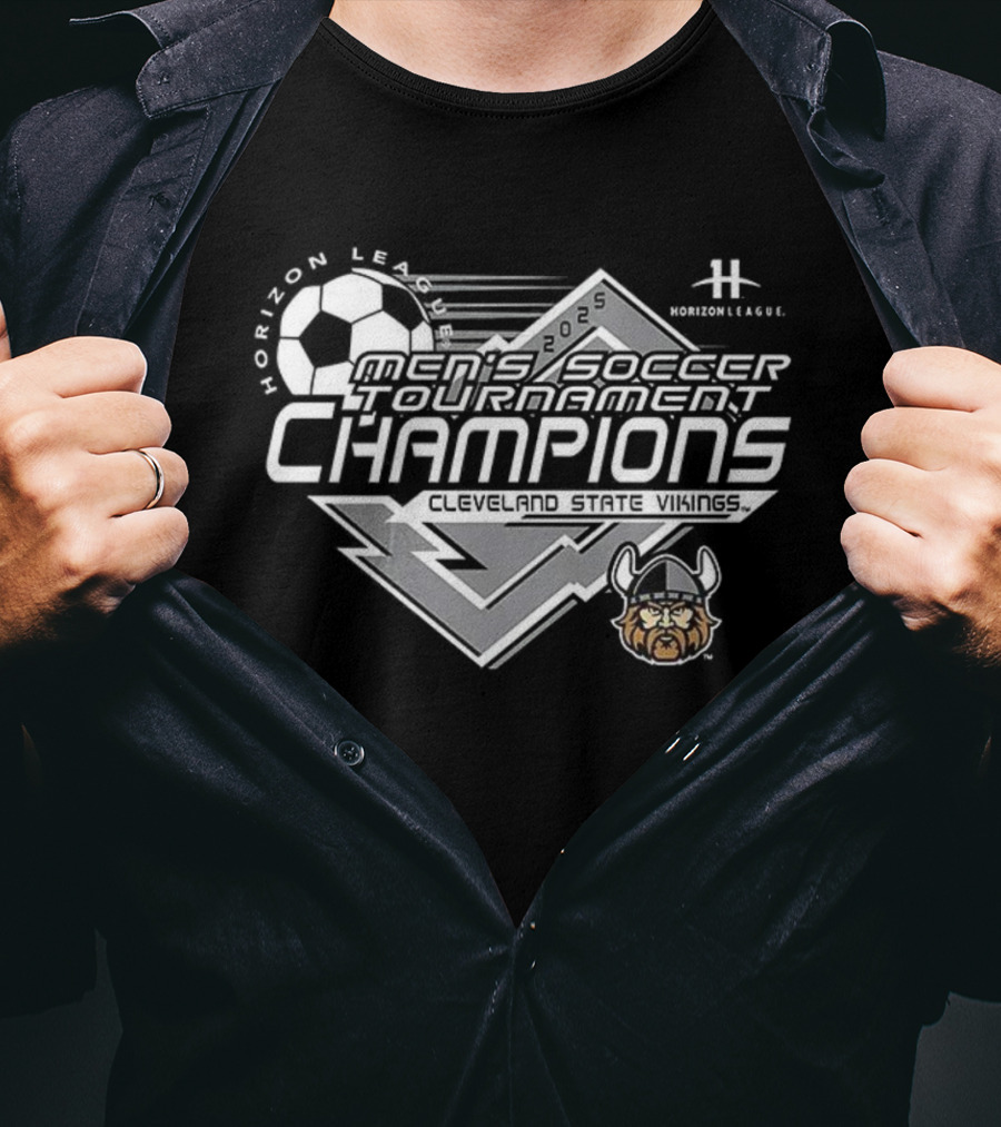 Horizon League Cleveland State Vikings Soccer Tournament Champions 2025 T-Shirt