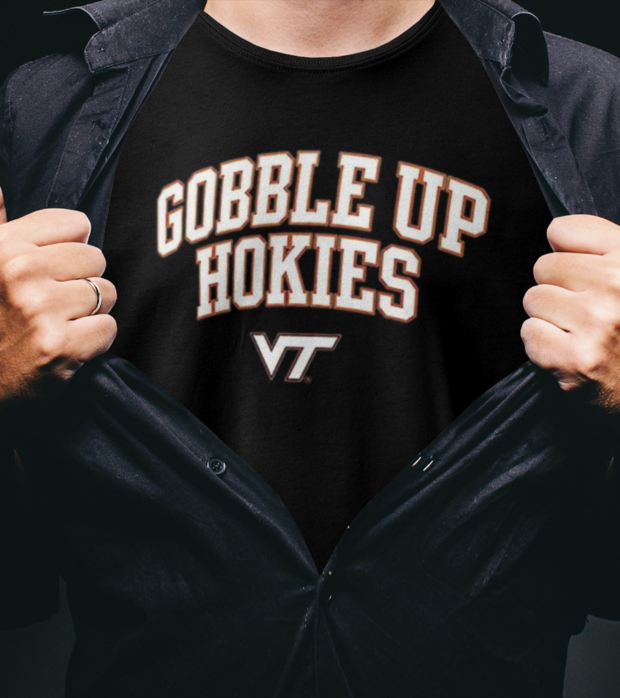 Gobble Up Hokies VT Virginia Tech Hokies Maroon T-Shirt