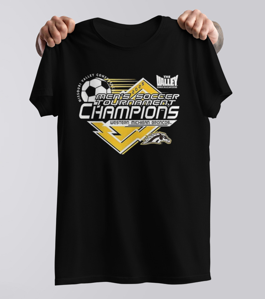 Missouri Valley Conference Soccer Champions Western Michigan Broncos 2025 T-Shirt