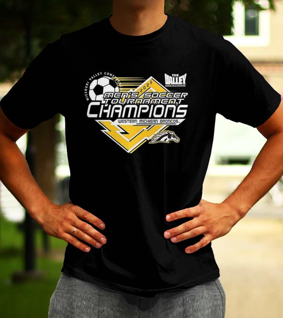 Missouri Valley Conference Soccer Champions Western Michigan Broncos 2025 T-Shirt