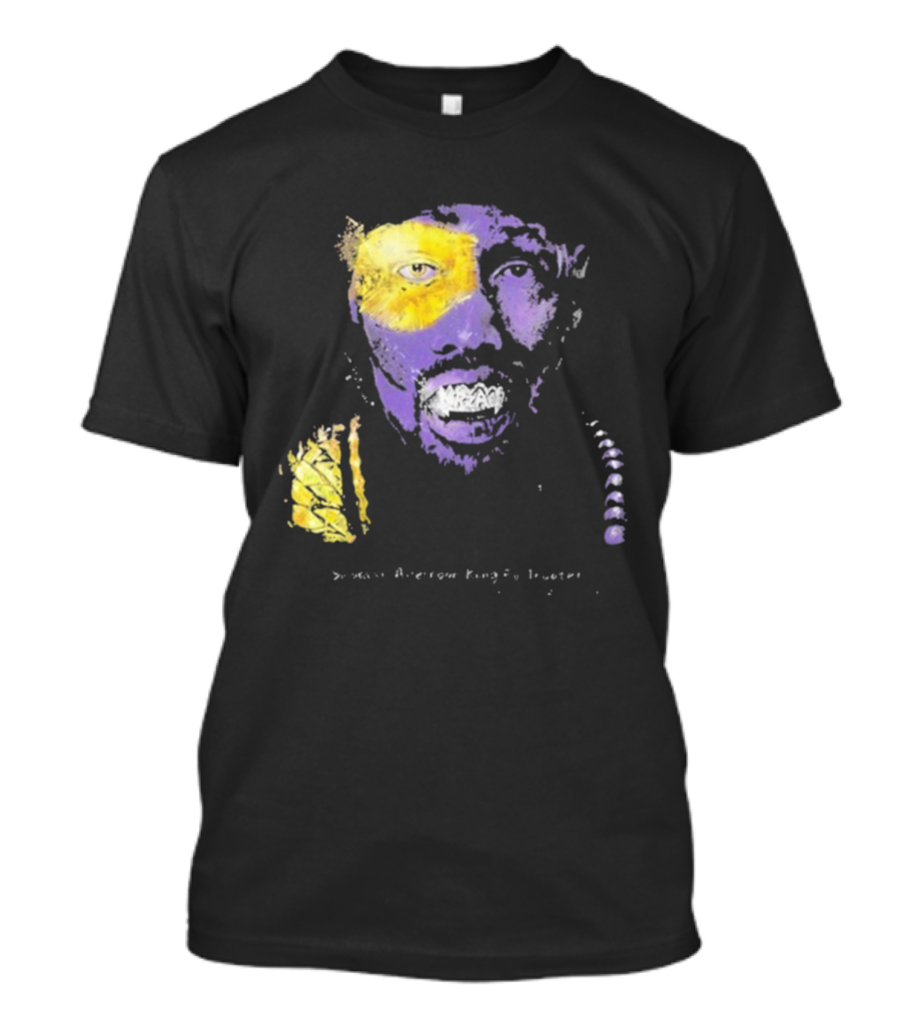Bobby Digital Vs RZA Wu-Tang Clan Portrait Yellow Purple T-Shirt