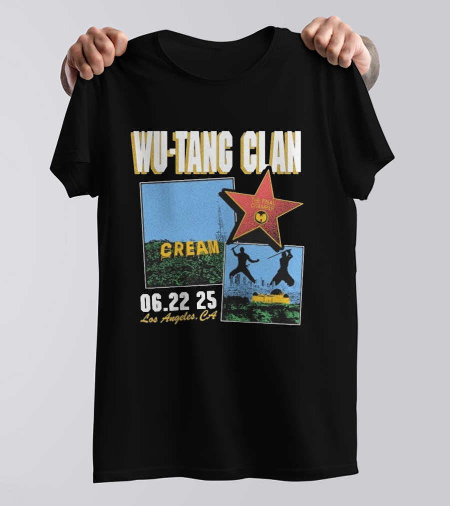 WU-TANG CLAN CREAM THE FINAL CHAMBER TOUR 06.22 25 LOS ANGELES CA T-Shirt