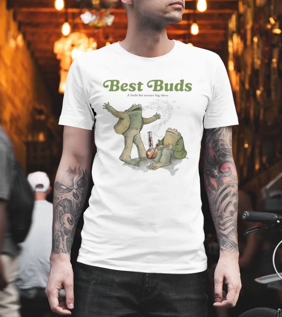 Best Buds A Little Bit Creates Big Ideas Frog Characters With Bong T-Shirt