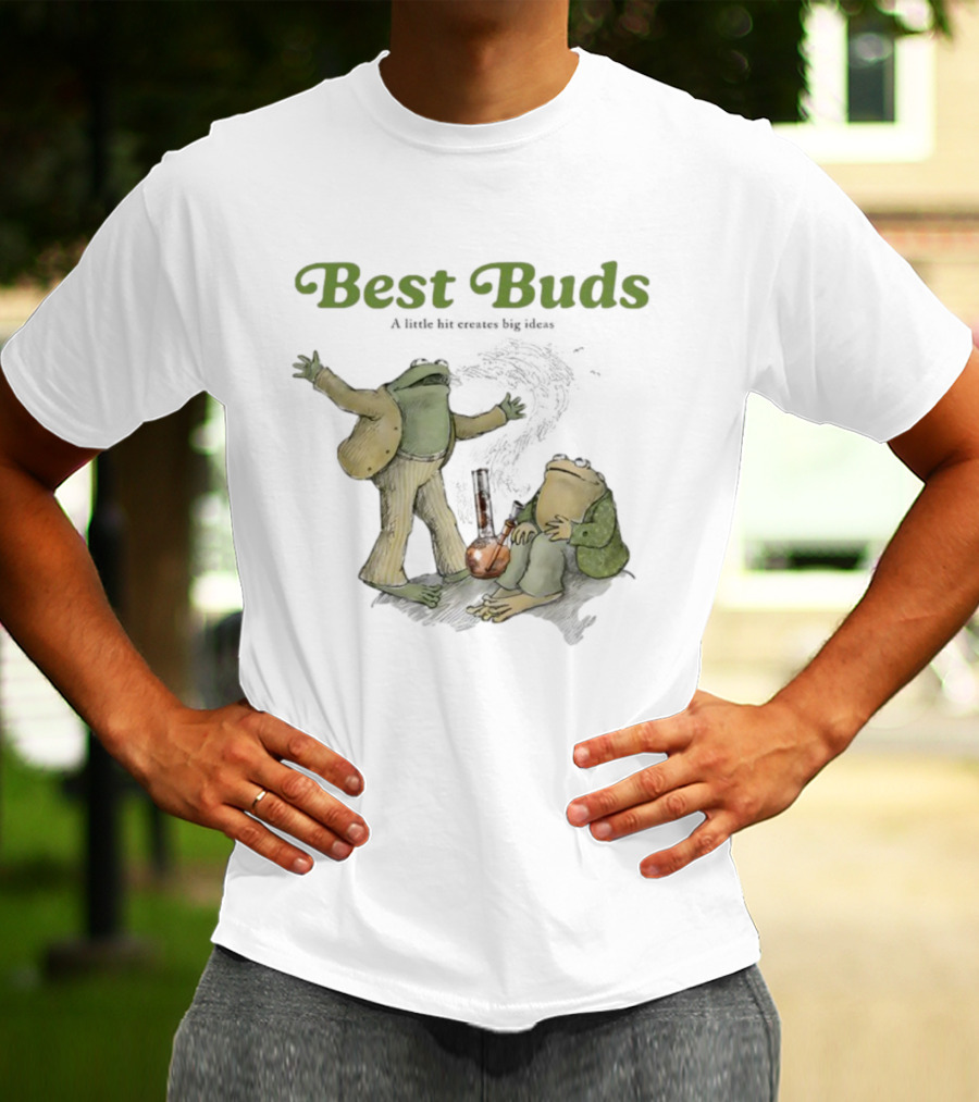Best Buds A Little Bit Creates Big Ideas Frog Characters With Bong T-Shirt
