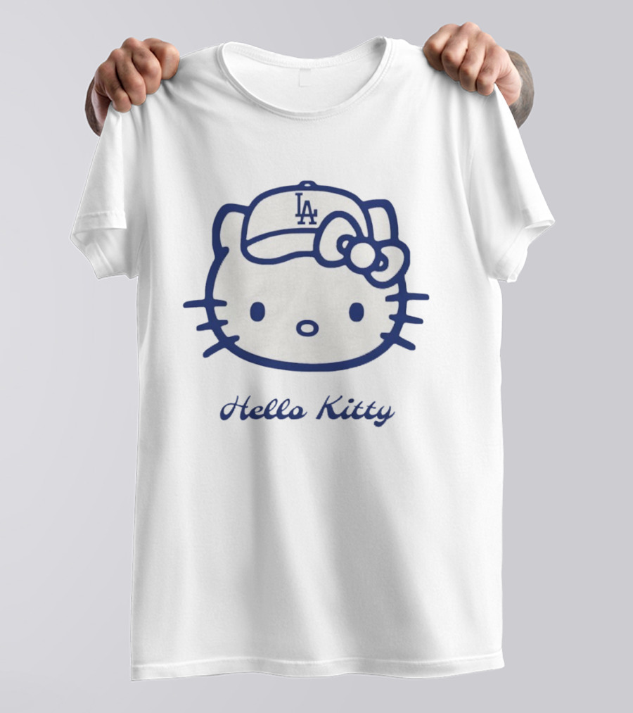 Hello Kitty LA Dodgers MLB World Series 2025 Collaboration T-Shirt